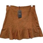 Very J  Faux Suede Studded Hem Mini Skirt Medium Jr. Photo 0