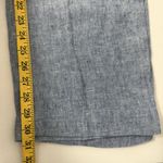 Rafaella  Linen Pants Women Large Blue Straight Leg Casual Beach Nautical Resort Photo 6