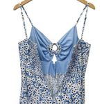 Anthropologie Hutch Blue Motif Ditsy Floral Print Wide Leg Jumpsuit Size Small Photo 7
