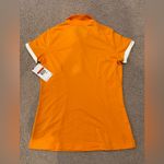 Nike  Dri-Fit Golf Tour Bright Ceramic Orange Button Down Polo Shirt Photo 4