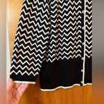 Talbots Oprah Winfrey Collection Black White Chevron Stripe Cardigan Sweater NWT Photo 7