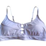 Shade & Shore Double Ring Back Tie Bikini Swim Top White Size XL Photo 2