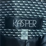 Ann Taylor  Dress Size XS Black Ivory Abstract Faux Wrap 3/4 Sleeve Career Photo 2