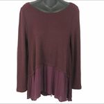 Umgee oversized maroon boho skirted sweater small Photo 2