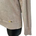 Calvin Klein Holidays Sparkly Gold Beige  Sweater Turtleneck Long Sleeve Women M Photo 4