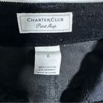 Charter Club  Pant Shop Women Sz 6 Pants Black Corduroy Straight Leg Cotton Blend Photo 6