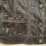 Ruby Rd. Faux Alligator Moto Jacket Snap Button Front Photo 3