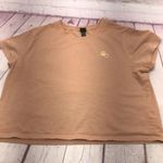 Wild Fable Crew Neck SS Embroidered T-Shirt Light Brown 100% Cotton Size Small Photo 4