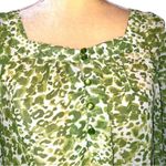 Apt. 9  soo cute green and white print blouse! Photo 1