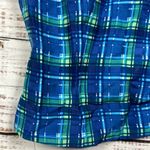 Ice silk plaid sleeveless wrap top vintage size medium Green Photo 1