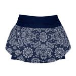 Lucky in Love Pleated Tennis Skort Women's Size Small Navy Blue Bandana Paisley Photo 1