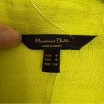 Massimo Dutti  lime bright green linen shirt Beach cover size small Photo 5