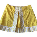 Lilly Pulitzer  Sz 6 Sunshine Yellow Pleated Skort Preppy Striped Summer Cotton‎ Photo 0