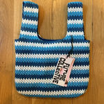 Future Collective Tote Blue Striped Straw Summer Purse Bag NWT Photo 1
