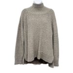 H&M Oversized Ribbed Turtleneck Sweater Top Slouchy Loose Relaxed Medium Photo 1