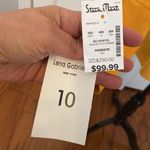 Lena Gabrielle orange faux Suede zip up jacket- size 10. New Photo 7