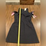 Milly  Madison Cold Shoulder flare swing navy shift Mini Dress size 10 navy nwt Photo 3