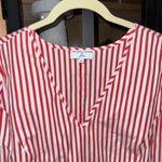 Universal Standard  x J.Crew striped poplin tie-sleeve top blouse long sleeve bow Photo 2