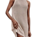 Summersalt  Crochet High Neck Dress Womens Size Small Beige New With Tags Photo 0