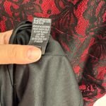 ALYX Womens Dress 16 Red Black Lace Overlay Sheath Cocktail Formal Wedding Guest Photo 4