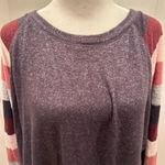 Market & Spruce Women's 2XL Striped Long Sleeve Fleece Top Soft Casual Photo 1