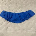 Trina Turk  off the shoulder ruffle top in blue Photo 5