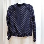Lafayette 148 🐸 - 100% Silk Print Reversible Bomber Jacket, Size S Petite Photo 2