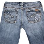 Silver Jeans  Lola Flare Leg Distressed Denim Blue Jeans Pants size 28 Photo 4