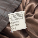 Vintage German Real Leather Echtes Leder Women’s Jacket Brown Sz L Waxed Size L Photo 5