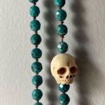 Victoria Cunningham Turquoise Necklace Mammoth Skull Pendant Blue Photo 0