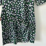 Lilly Pulitzer Jeannie Blue Pink Green Floral Tulip Cinch Silk Cotton Dress M Photo 3