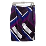 Ann Taylor Geometric Print Pencil Skirt Purple Blue White Women’s Size 6 NWT Photo 5