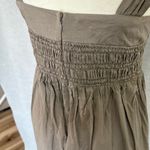 Vince . Dress Womens Size 4 Taupe Sleeveless Smocked A-Line V-Neck Casual Chic Photo 4