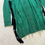 NWOT $650 Maison Margiela Women's Side Bow Wool Blend Cardigan Sweater Sz L MM6 Green Size L Photo 2