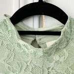 Anthropologie Maeve Mock-Neck Ruffle Sleeve Lace Mini Dress, Size L Photo 7