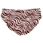 ANDIE Swim The Hipster Bikini Bottom Bias Stripe Truffle Red Size Small Photo 1