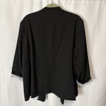 Kensie  Blazer Jacket Womens Plus 3X Black Open Front Career 3/4 Sleeve Stretch Photo 5