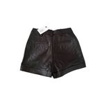 ANINE BING  Lia Leather Zip Black Shorts Size US 6 NEW NWT Photo 2