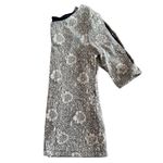 Connected Apparel  | Cream & Black Top w/Silver Sparkle Photo 2