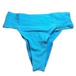 Free People NWT x Toast Swim Women's Banded Waist Bikini Bottoms S Turquoise Sea Photo 0