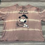 Peanuts Snoopy Lavender/Mauve Cropped Shirt Size Med EUC #4340 Pink Photo 1