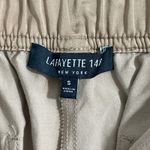 LAFAYETTE 148 NEW YORK Women's Tan Belted Trousers Cropped Dress Pants Sz Small Photo 3