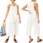 Free People  Cotton Gauze Henriette Sleeveless Tie Waist Wide Leg Jumpsuit M Photo 12