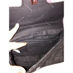 Villager Handbag Gray Textured Leaves Fabric Shoulder Bag Purse Fall Felted Liz Claiborne Photo 6