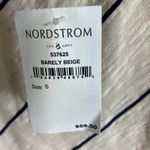 Lou & grey Lou & Grey Skirt Women's Size S Beige Navy Striped Cotton Blend Casual Career Photo 5