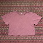 Uniqlo  DUSTY ROSE PINK CROP TEE Photo 0