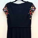 Mac Duggal Ieena 55709 Floral Beaded Sleeve Jersey Wrap Gown Photo 6