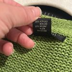 August Silk  green baby puff sleeved adjustable sweater cardigan size Large Photo 7