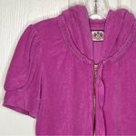 Juicy Couture Y2K  Sz L Pink Terry Short Sleeve Sweatshirt Photo 3