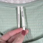 Anthropologie NWT Light Green Smocked Bat Sleeve Top Photo 4